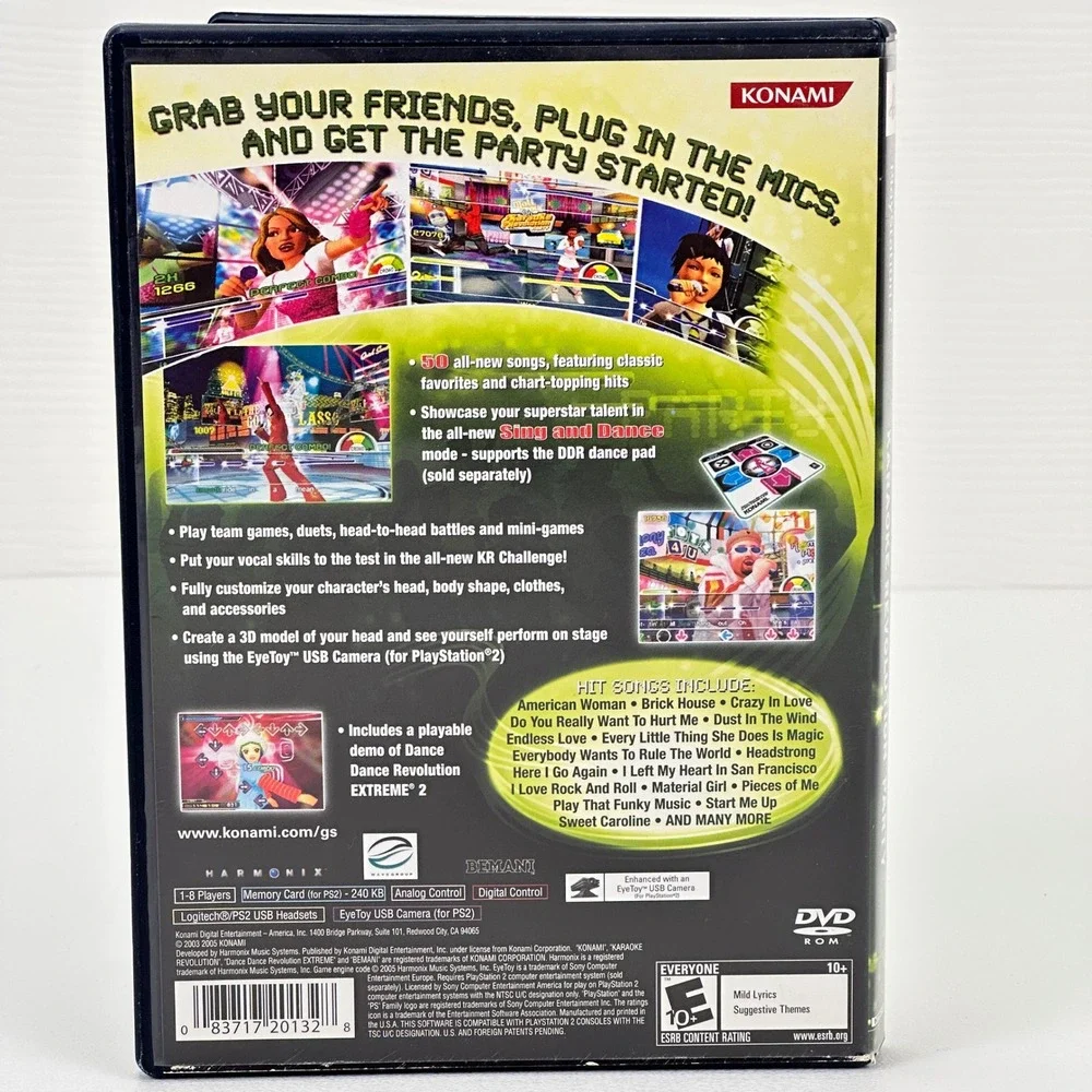 Karaoke Revolution Party‎ Sony PlayStation 2 PS2 Konami SLUS-21223 CIB 2005